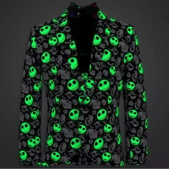 Disney Nightmare before Christmas glow in the dark jack suit Adult costume - Picture 2 of 4